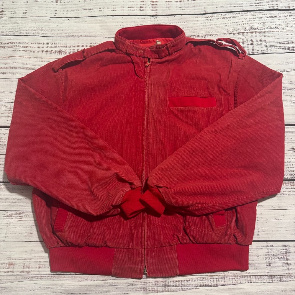 King Louie Pro Fit Lisburne‎ Operations Alaska Red Corduroy Jacket Men's Size XL